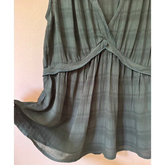 Lucky Brand Women's Sleeveless Babydoll Surplice Fairy Blouse Size XS‎ Boho - Picture 4 of 14